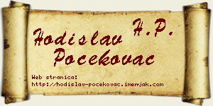 Hodislav Počekovac vizit kartica